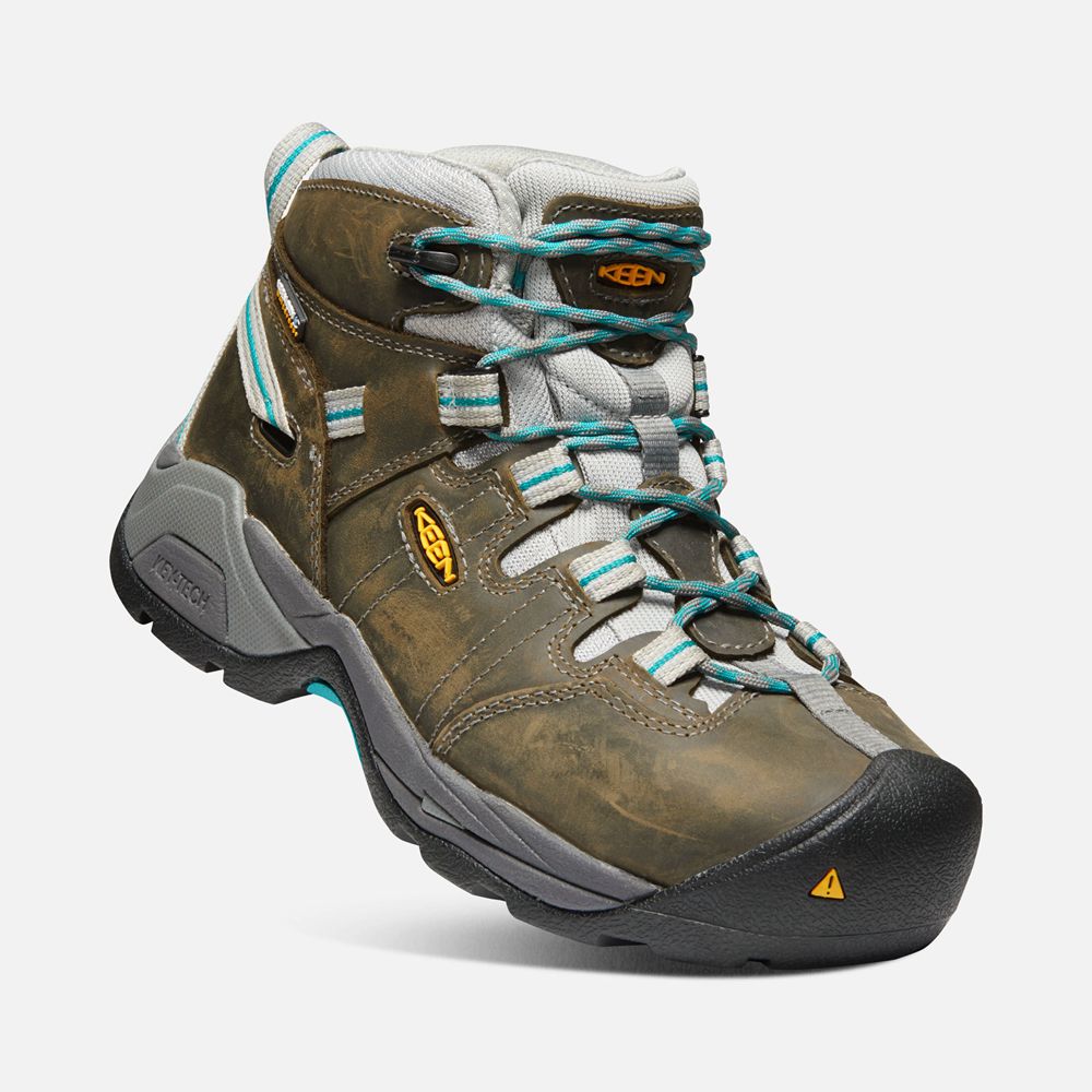 Keen Trekking Bot Kadın Siyah Kahverengi - Detroit Xt Waterproof (Steel Toe) - Türkiye JCQI53792